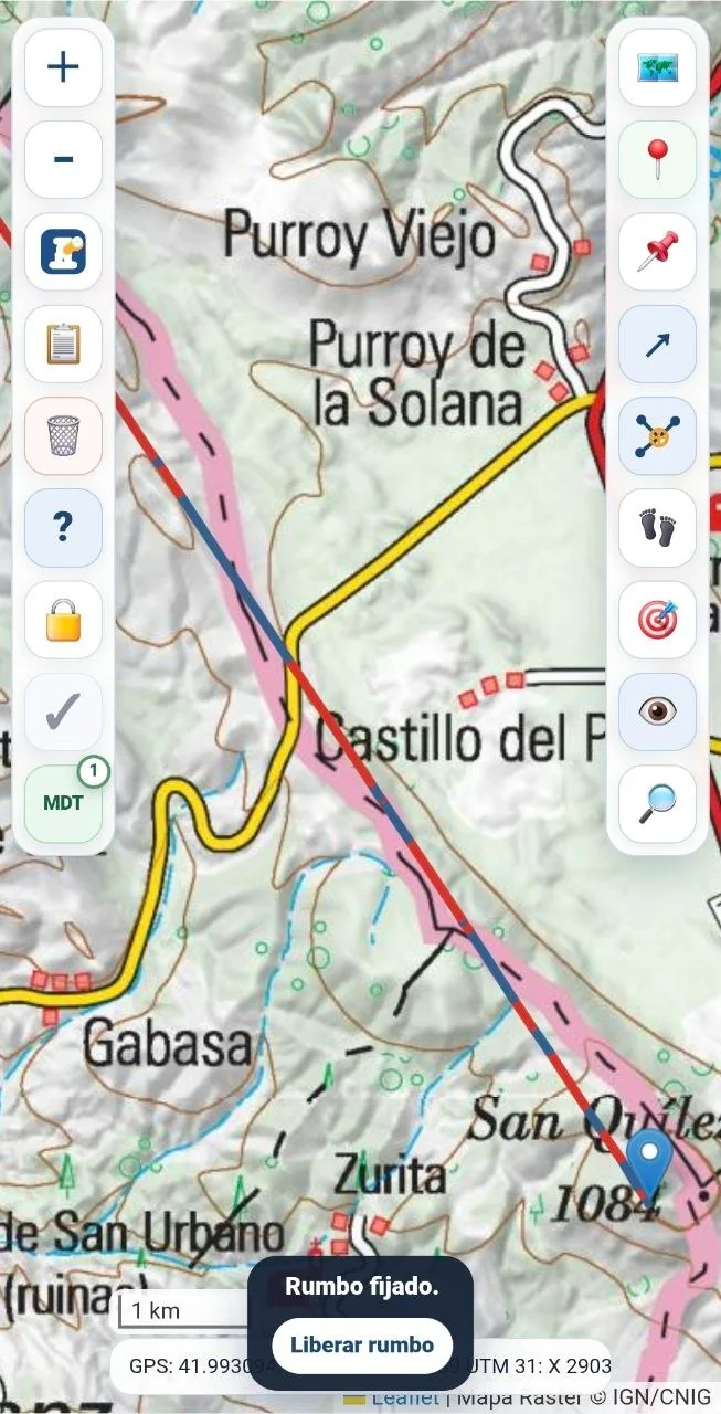 Visual segmentada en el mapa según terreno visible y sombra topográfica